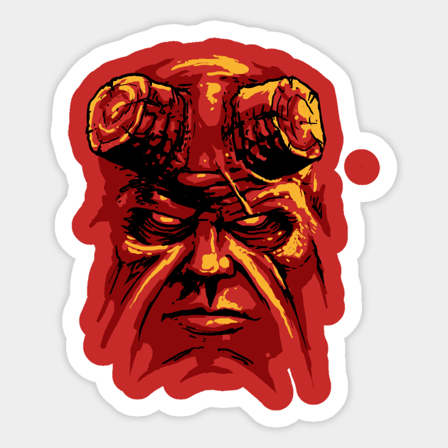 The Read Face Sticker by akawork280